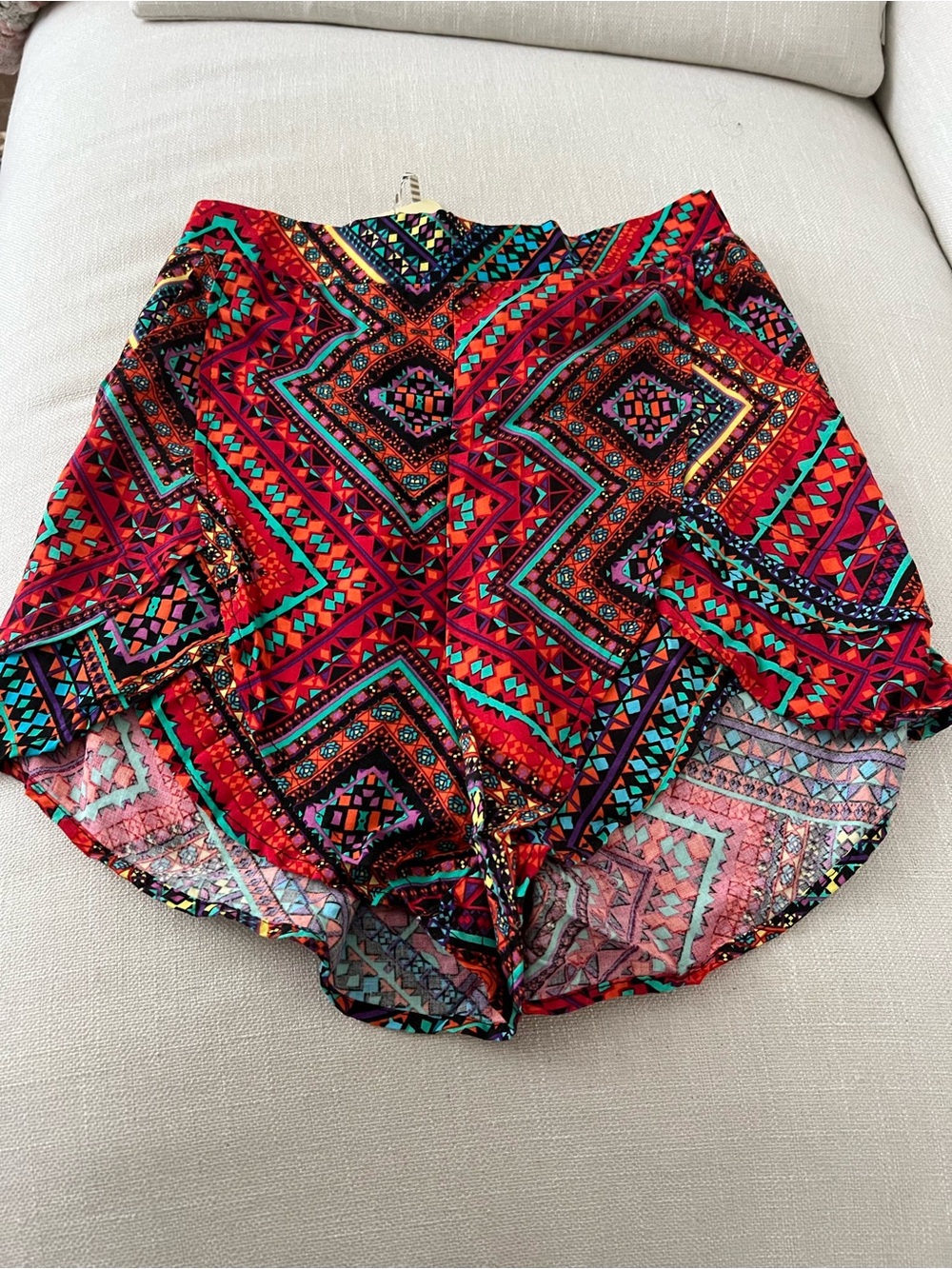 LF Red Geo-Print Women's Shorts
